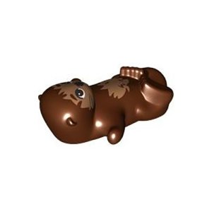 LEGO Animal Friends Reddish Brown Otter Lying Minifigure - Image 1