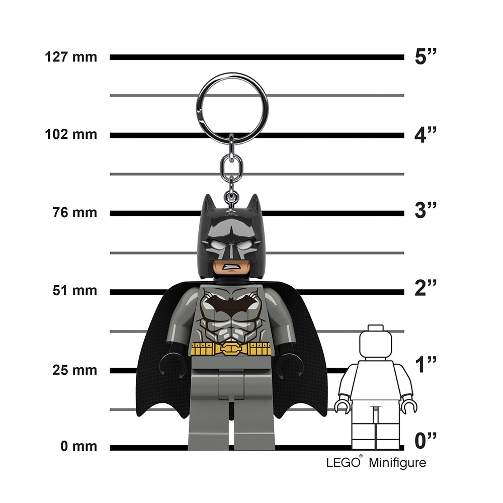 LEGO DC Super Heroes Batman LEGO Minifigure Key Light Keyring Grey Suit - Image 2