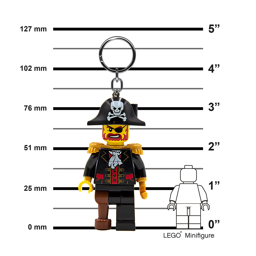 LEGO Iconic Captain Brickbeard Minifigure Key Light (Keyring / Keychain) LED Lite - Image 2