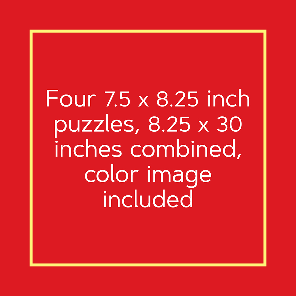 LEGO Christmas Train Puzzle: Four Connecting 100-Piece Jigsaw Puzzles - Image 7