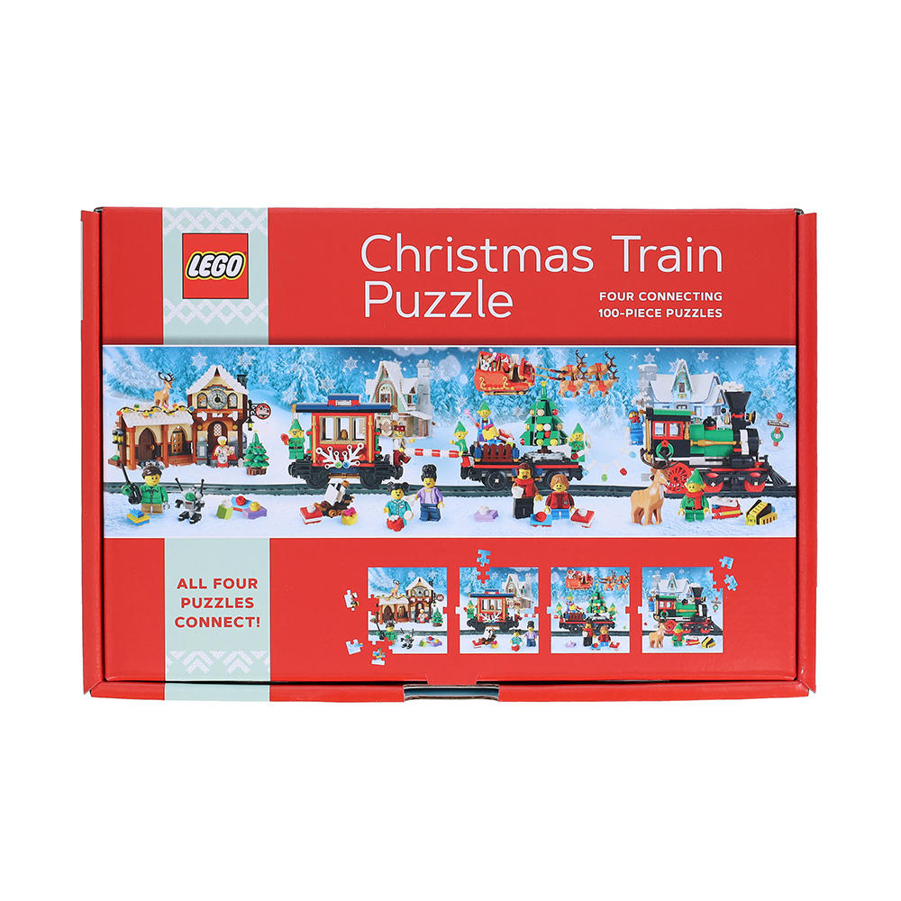 LEGO Christmas Train Puzzle: Four Connecting 100-Piece Jigsaw Puzzles - Image 9