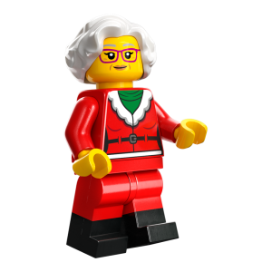 LEGO City Mrs Claus Minifigure with Black Boots and Red Glasses from 60381 - Image 2