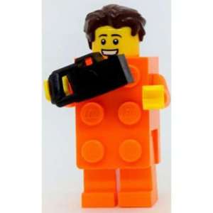 LEGO City Orange Brick Suit Guy Minifigure 2023 BAM - Image 1