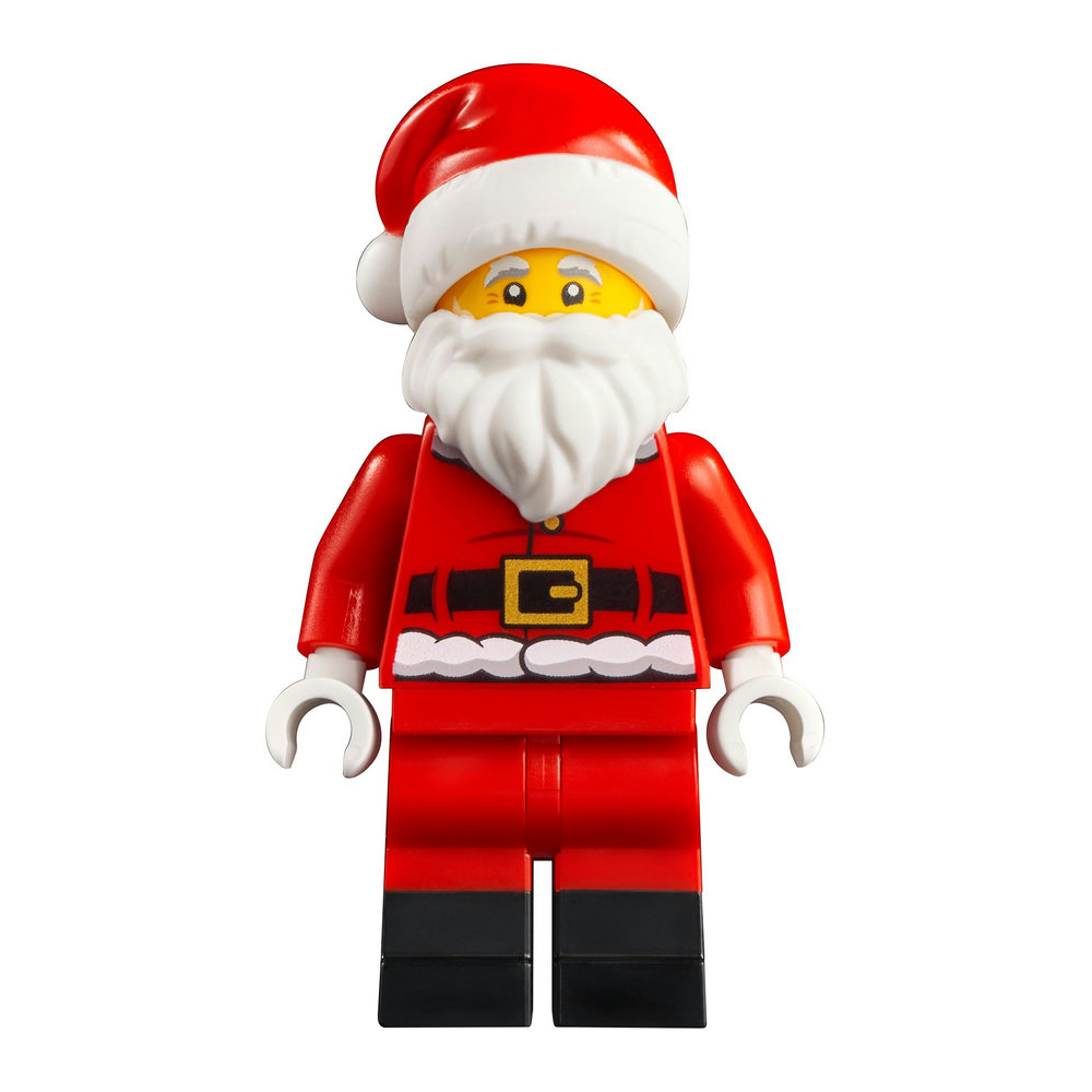 LEGO City Santa Minifigure with Black Boots and Bushy Moustache Father Christmas from 10293 - Image 1