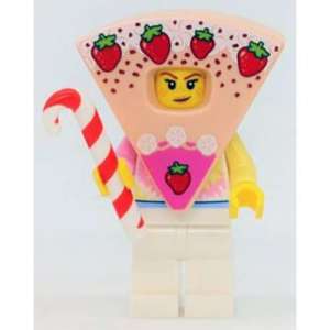 LEGO City Strawberry Shortcake Costume Girl Minifigure 2023 BAM - Image 1