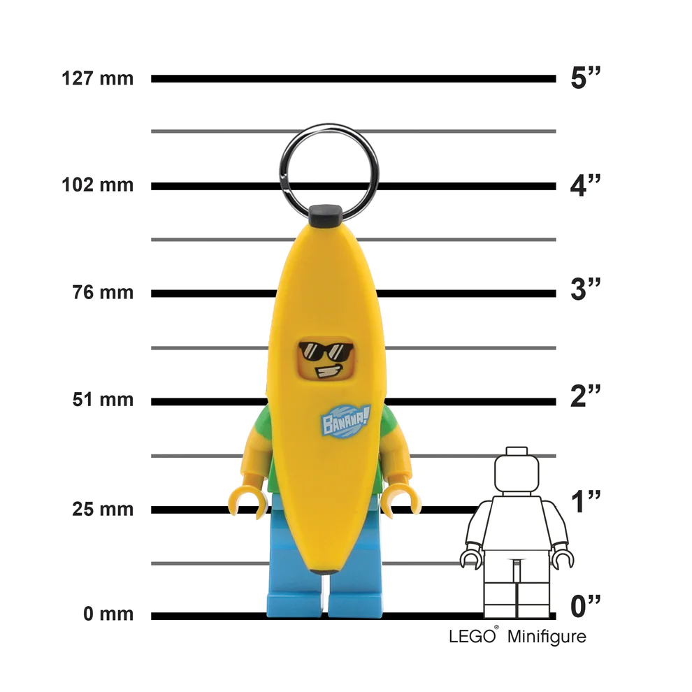 LEGO Banana Suit Guy Classic LEGO Minifigure Key Light Keyring - Image 2