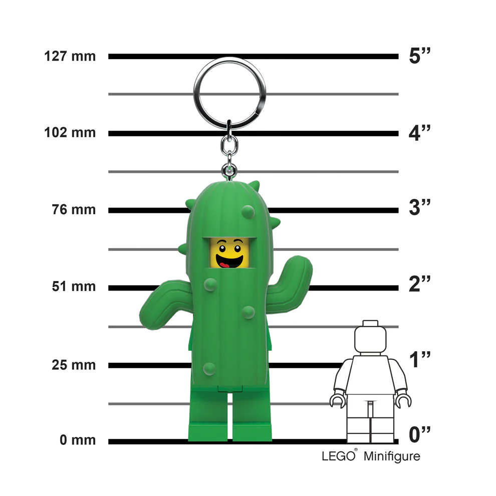 LEGO Cactus Suit Boy Classic LEGO Minifigure Key Light Keyring - Image 2