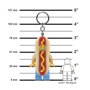 LEGO Hot Dog Suit Guy Classic LEGO Minifigure Key Light Keyring - Image 2