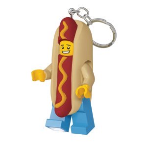 LEGO Hot Dog Suit Guy Classic LEGO Minifigure Key Light Keyring - Image 4