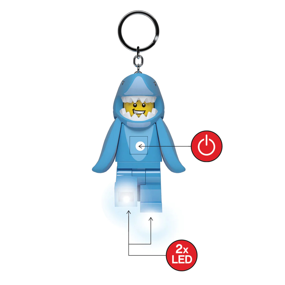 LEGO Shark Suit Guy Classic LEGO Minifigure Key Light Keyring - Image 5