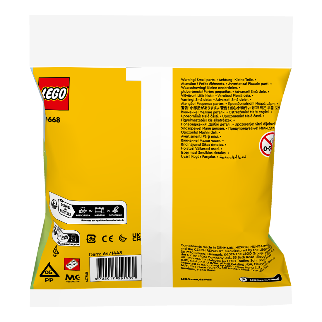 LEGO Creator Easter Bunny with Colourful Eggs Polybag Set 30668 - Image 4