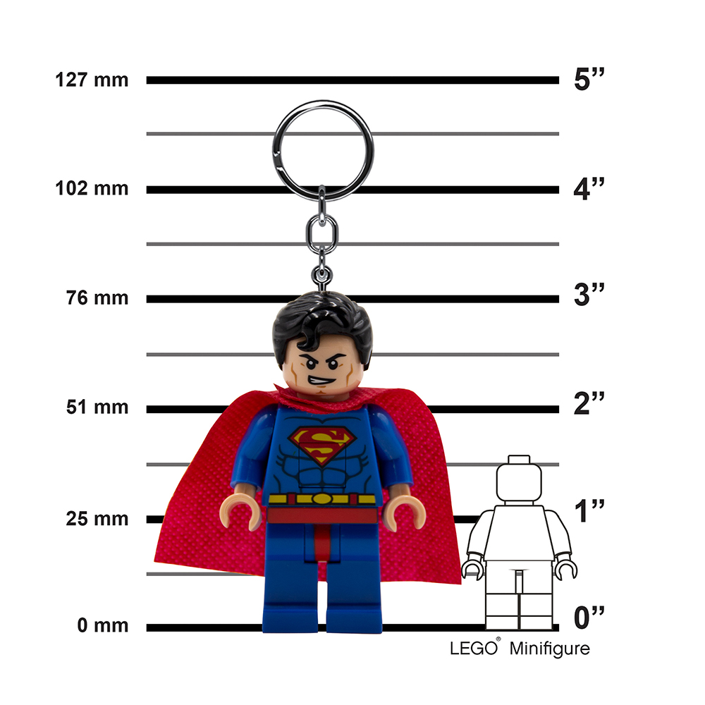 LEGO DC Super Heroes Superman Minifigure Key Light (Keyring / Keychain) - Image 2