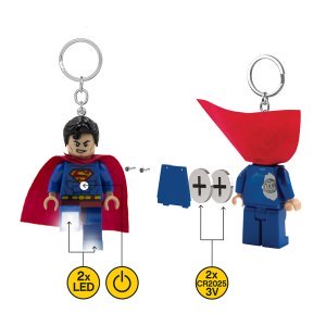 LEGO DC Super Heroes Superman Minifigure Key Light (Keyring / Keychain) - Image 5