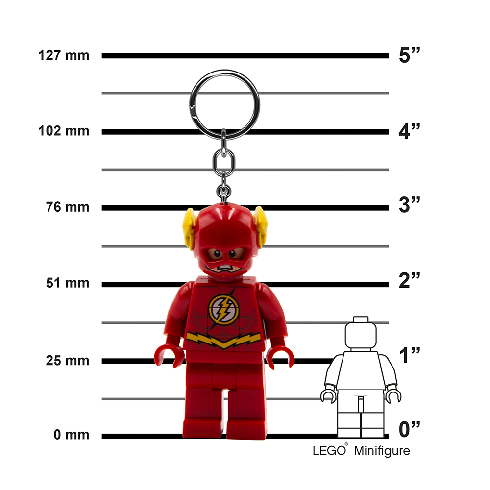 LEGO DC Super Heroes The Flash Minifigure Key Light (Keyring / Keychain) - Image 2