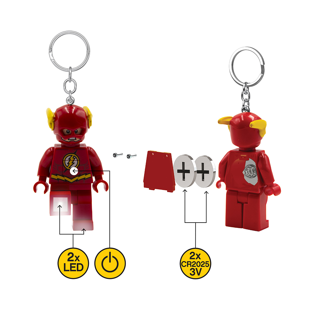 LEGO DC Super Heroes The Flash Minifigure Key Light (Keyring / Keychain) - Image 4