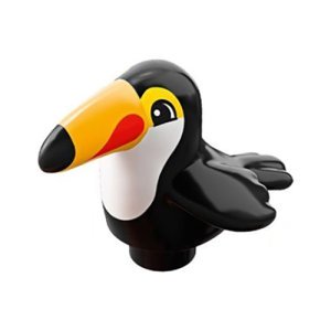 LEGO DUPLO Animal Black Toucan Bird Minifigure from 10906 - Image 1