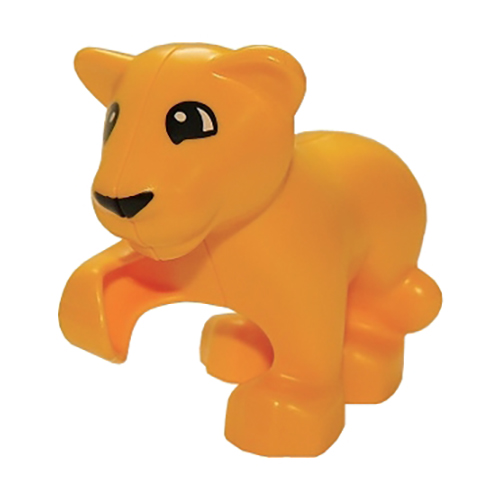 LEGO DUPLO Animal Bright Light Orange Baby Lion Cub Minifigure from 10975 - Image 1