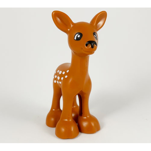 LEGO DUPLO Animal Dark Orange Baby Fawn Deer Minifigure from 10975 - Image 1
