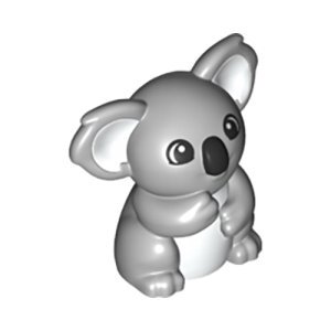 LEGO DUPLO Animal Light Grey Koala Bear Minifigure from 10975 - Image 1