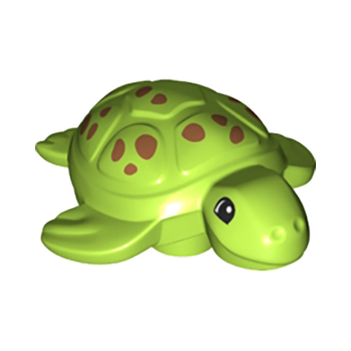 LEGO DUPLO Animal Lime Green Turtle Tortoise Minifigure from 10975 - Image 1