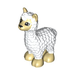 LEGO DUPLO Animal White Alpaca Llama Minifigure from 10975 - Image 1