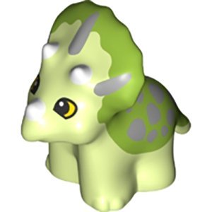 LEGO DUPLO Jurassic World Yellowish Green Triceratops Baby Dinosaur Minifigure From 10938 - Image 1