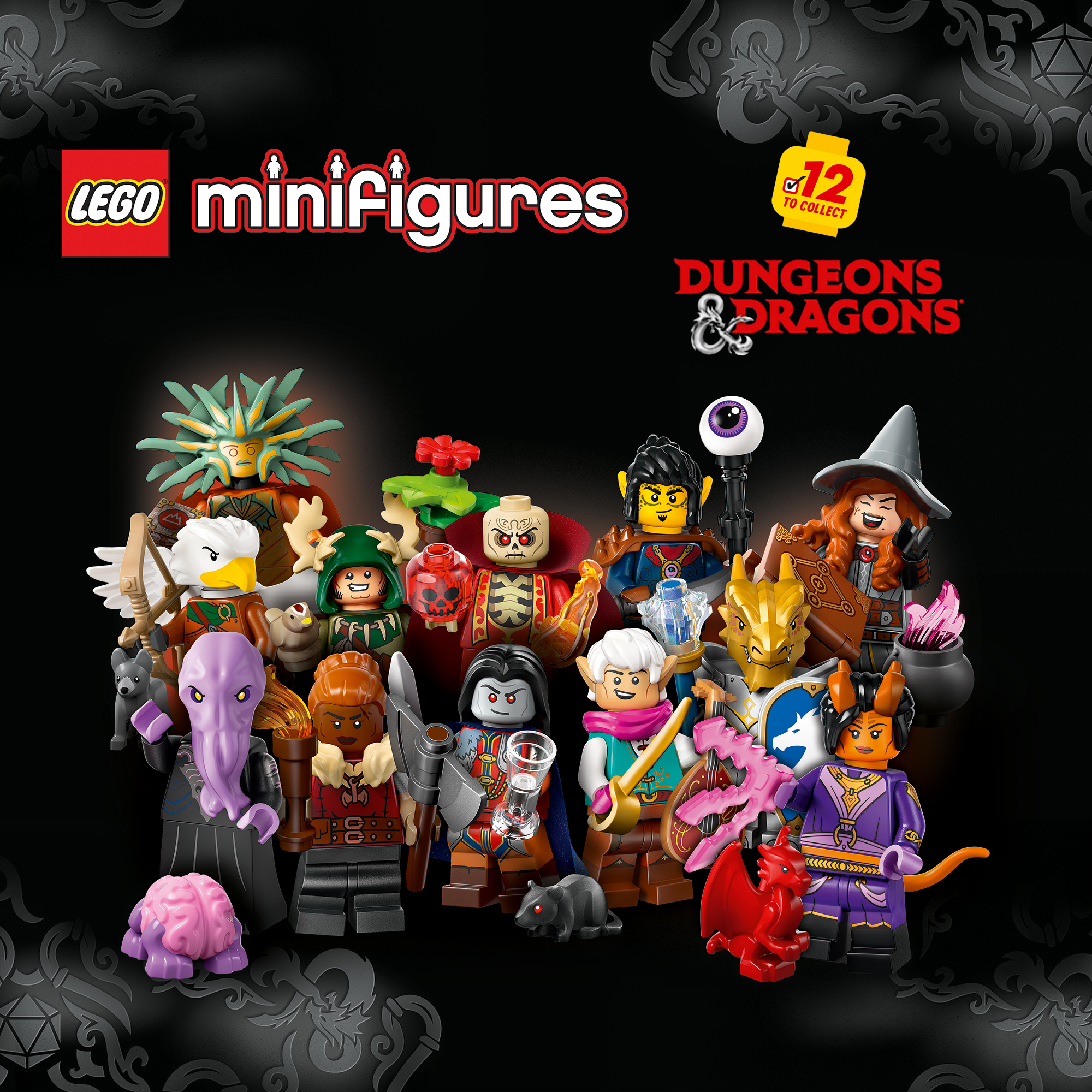 LEGO Dungeons & Dragons Minifigures 71047 Complete Collection of 12 Different LEGO Minifigures Guaranteed – Supplied in Grip Seal Bags Without Boxes - Image 1