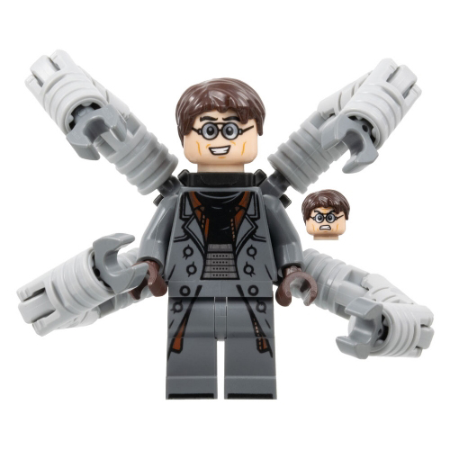 LEGO Marvel Super Heroes Dr Octopus in Grey Doc Ock Outfit Minifigure From 76261 - Image 1