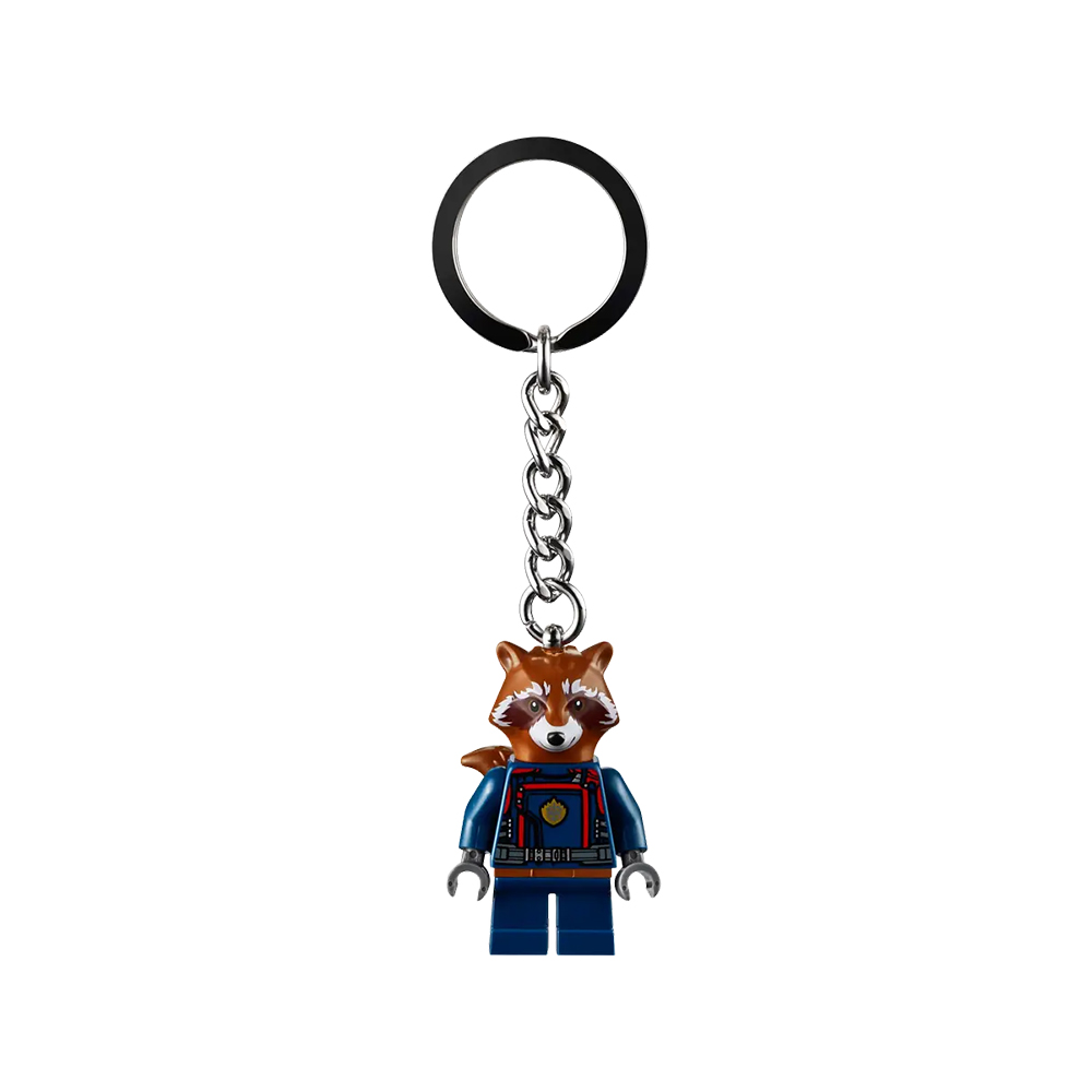 LEGO Marvel Super Heroes Rocket Raccoon Guardians of the Galaxy Minifigure Keyring 854296 - Image 3