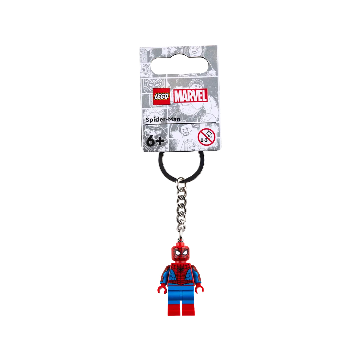 LEGO Marvel Super Heroes Spider-Man Minifigure with Printed Arms Key Chain / Keyring 854290 - Image 1