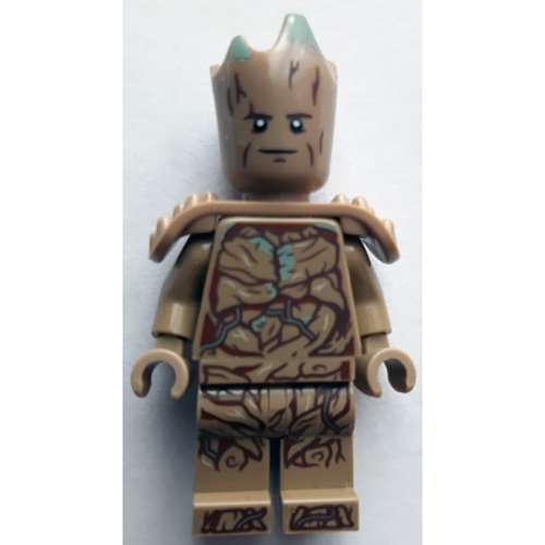 LEGO Marvel Super Heroes Teen Groot Dark Tan Armour Minifigure from 76253 - Image 1