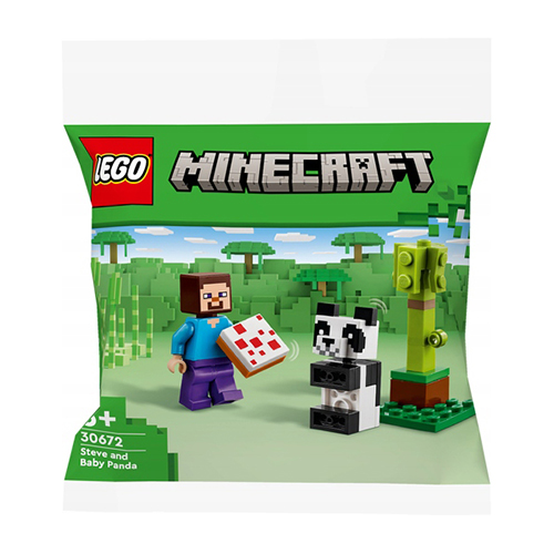 LEGO Minecraft Steve and Baby Panda Polybag Set 30672 - Image 1