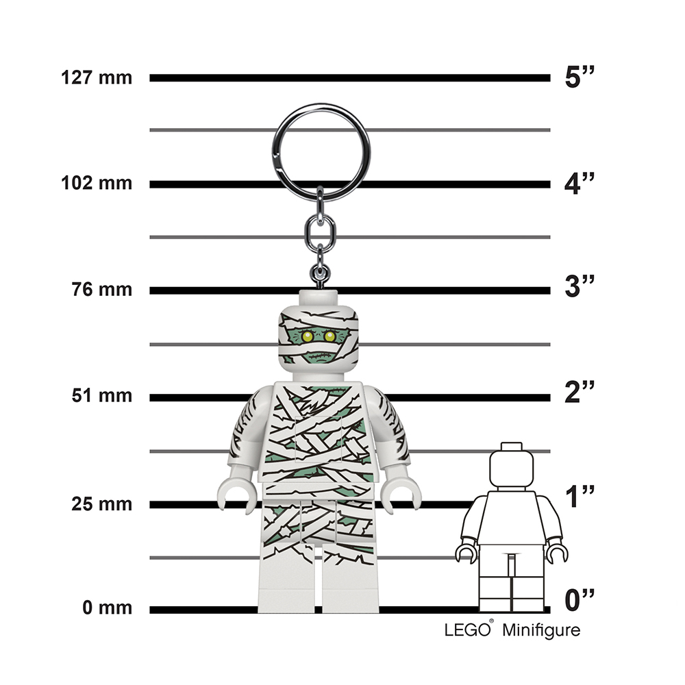 LEGO Monster Mummy Minifigure Iconic Key Light (Keyring / Keychain) - Image 2