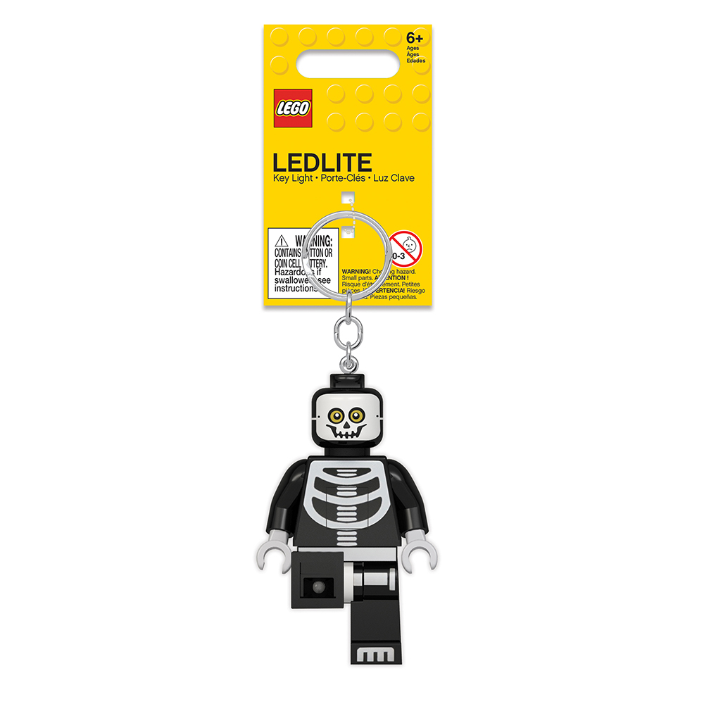 LEGO Monster Skeleton Minifigure Iconic Key Light (Keyring / Keychain) - Image 1