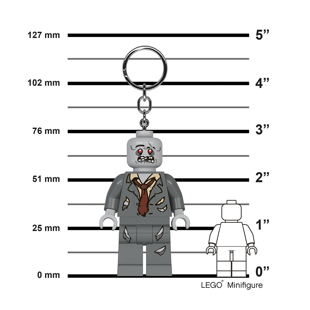 LEGO Monster Zombie Minifigure Iconic Key Light (Keyring / Keychain) - Image 2