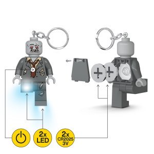 LEGO Monster Zombie Minifigure Iconic Key Light (Keyring / Keychain) - Image 4