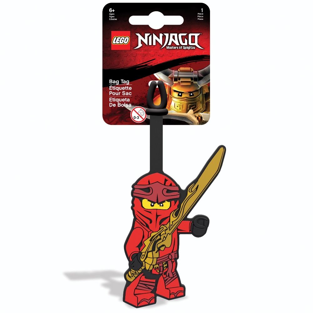 LEGO NINJAGO Kai Minifigure Bag Tag Luggage Label - Image 1