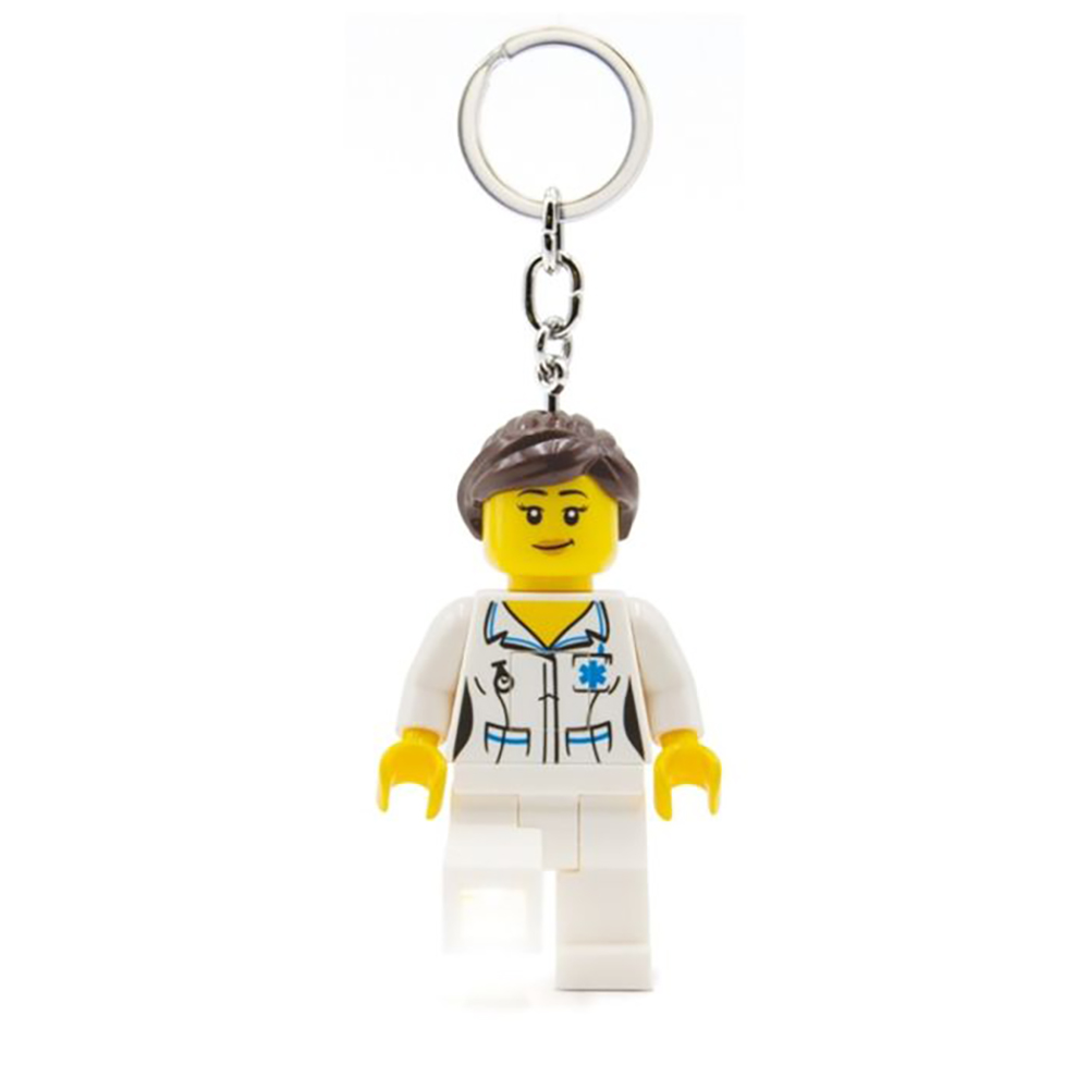 LEGO Nurse Minifigure Iconic Key Light (Keyring / Keychain) - Image 4