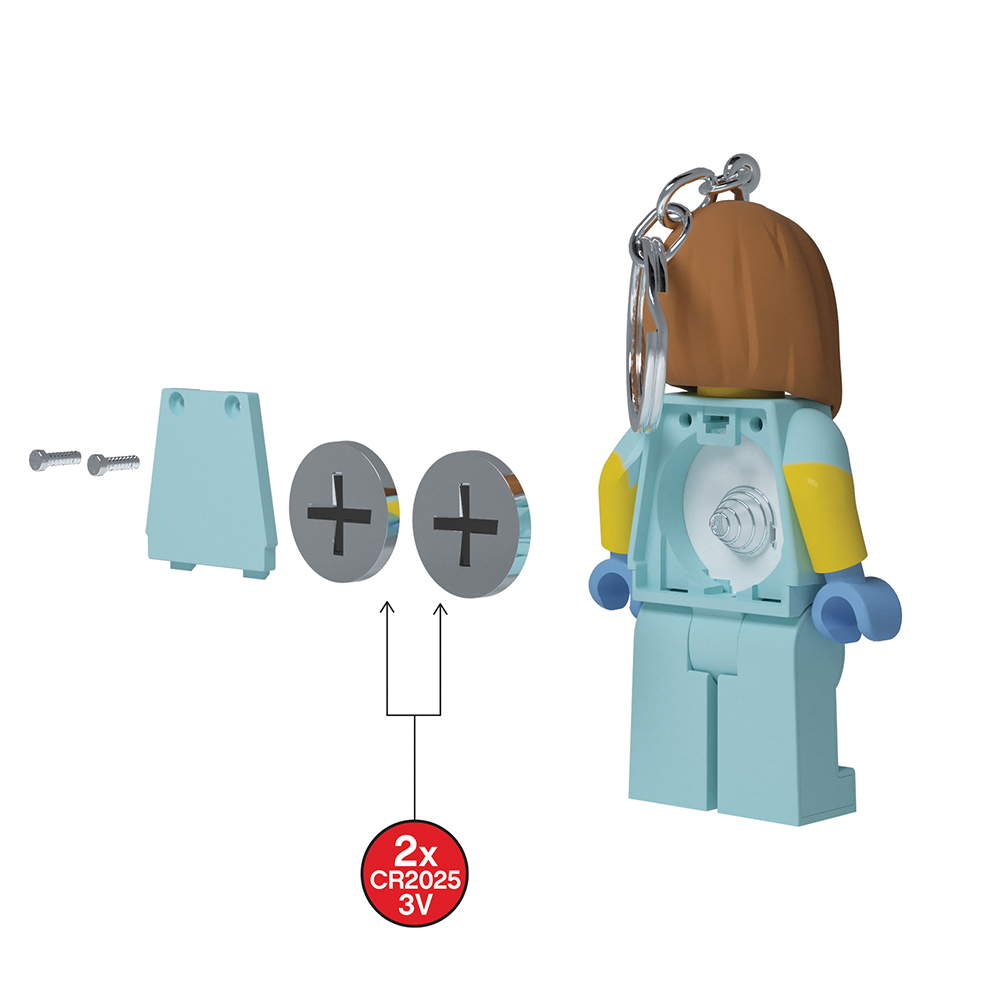 LEGO Nurse / Veterinarian Minifigure Iconic Key Light (Keyring / Keychain) - Image 5