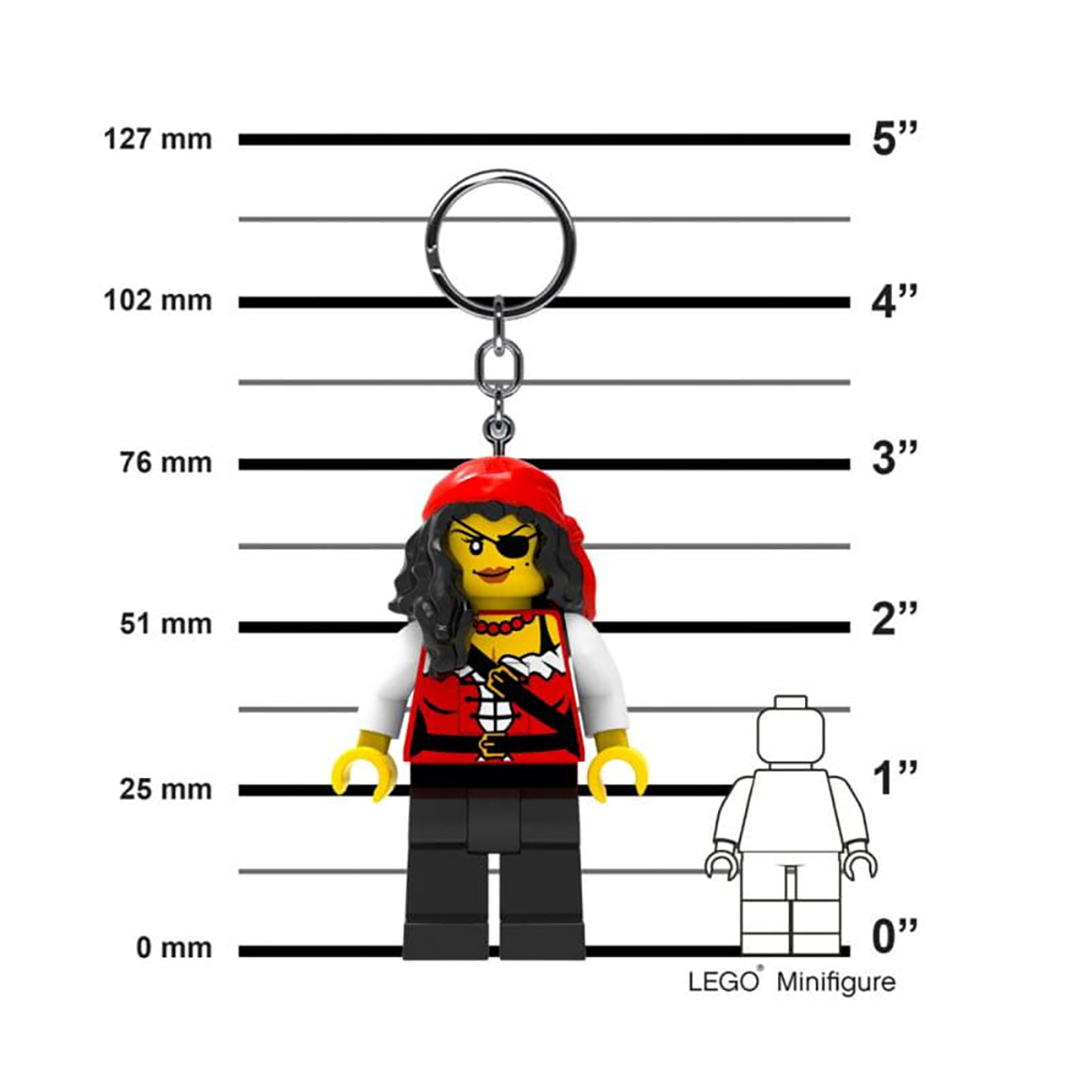 LEGO Iconic Princess Pirate Minifigure Key Light (Keyring / Keychain) LED Lite - Image 2