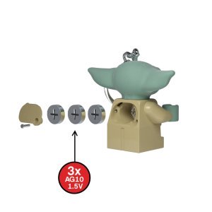 LEGO Star Wars Baby Yoda Grogu The Child LEGO Minifigure Key Light Keyring - Image 4