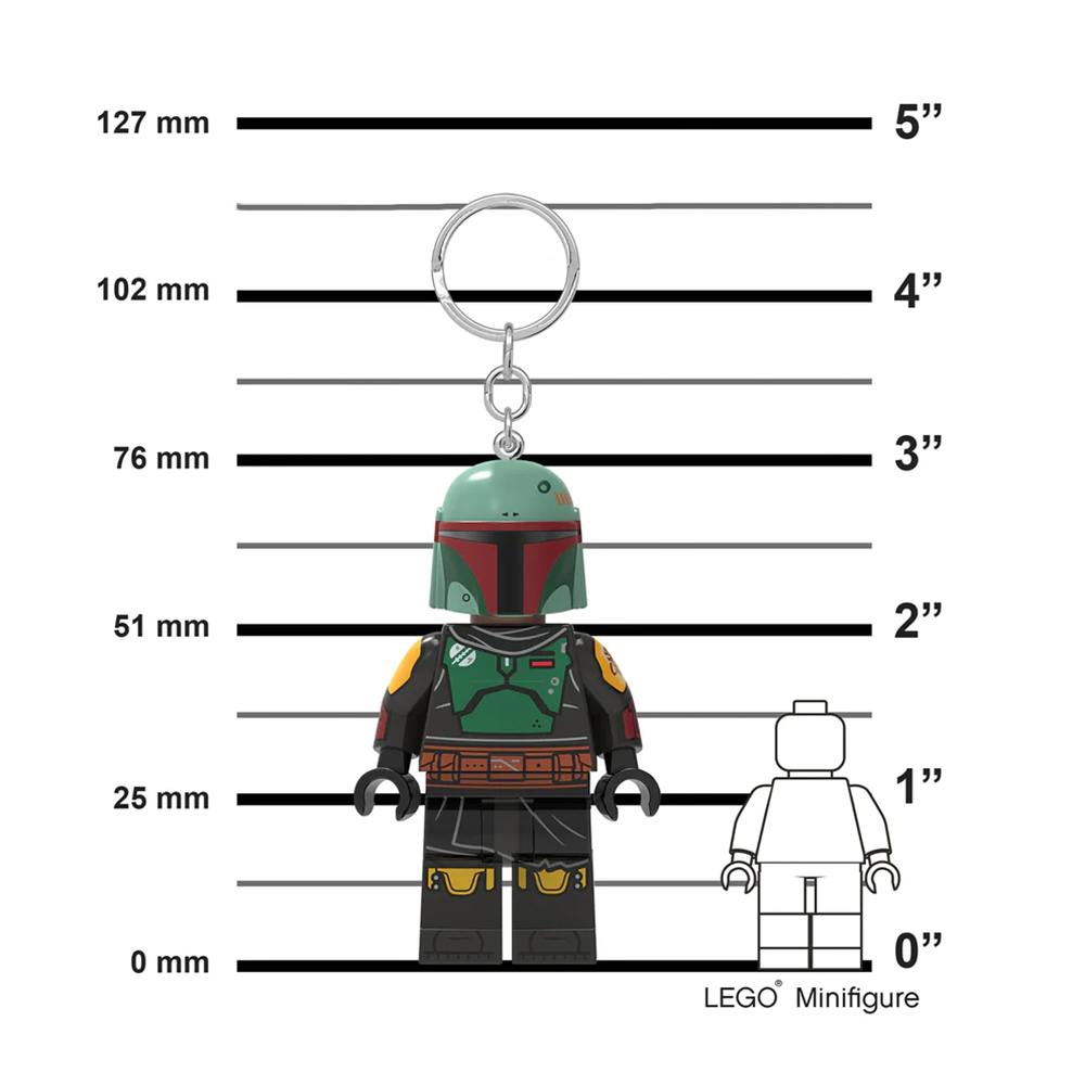 LEGO Star Wars Boba Fett Minifigure Key Light (Keyring / Keychain) - Image 2