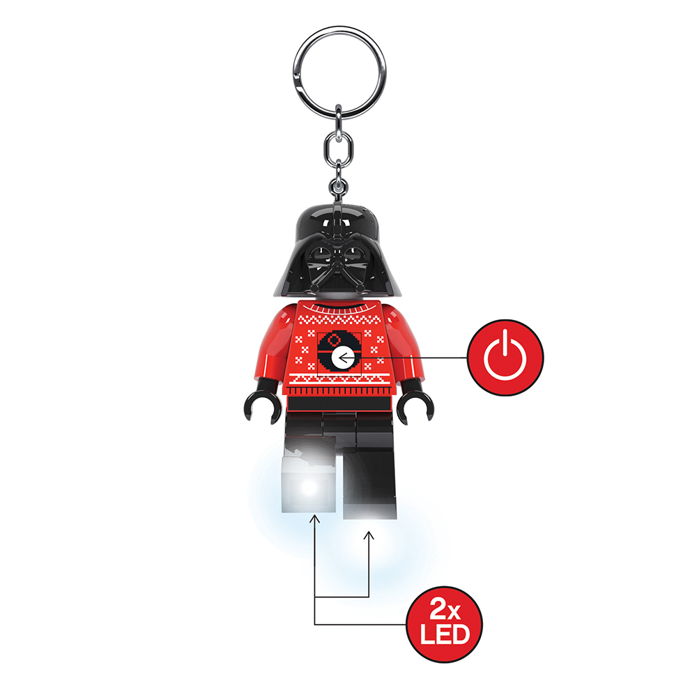 LEGO Star Wars Darth Vader Holiday Sweater Minifigure Key Light (Keyring / Keychain) - Image 8