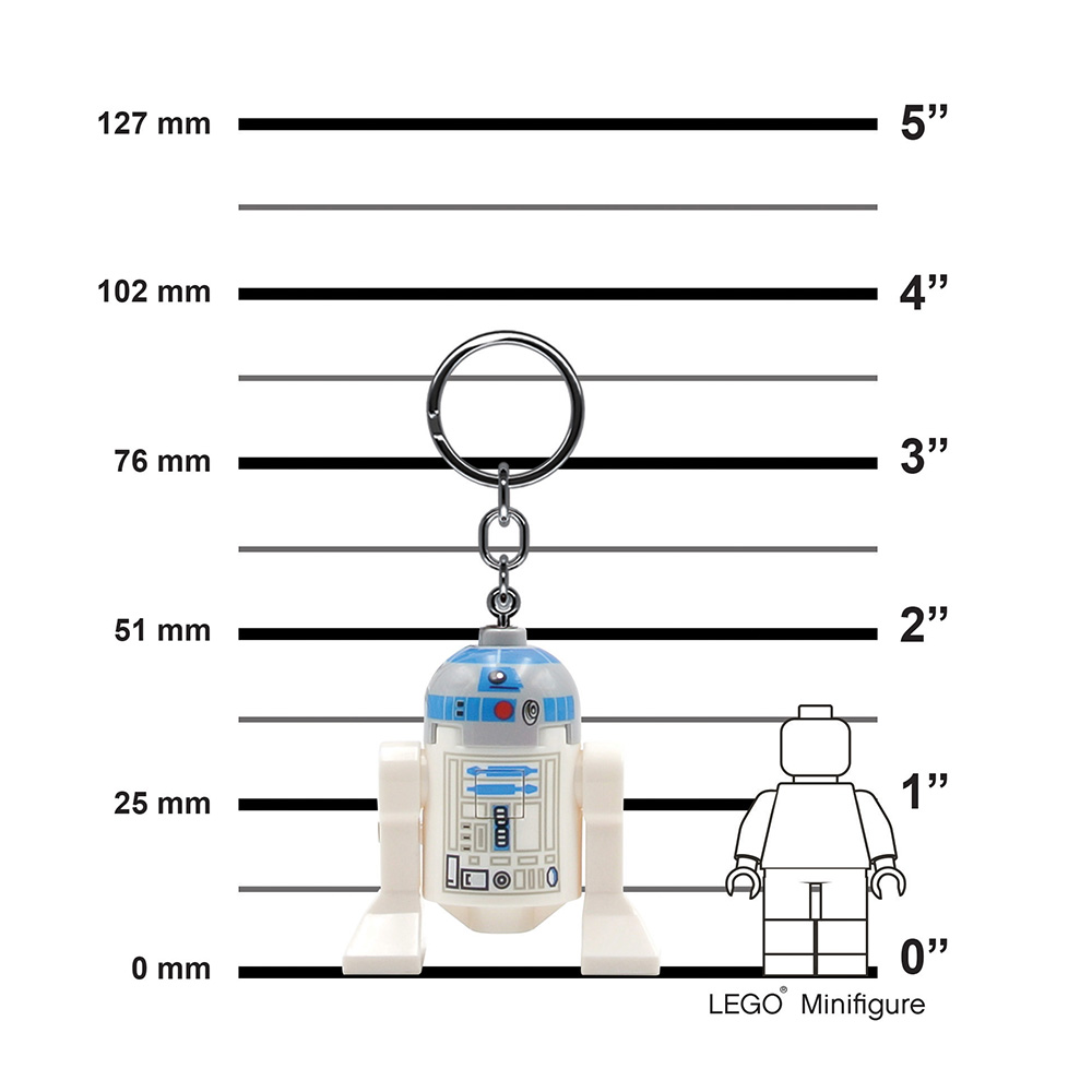 LEGO Star Wars R2-D2 Minifigure Key Light (Keyring / Keychain) - Image 2