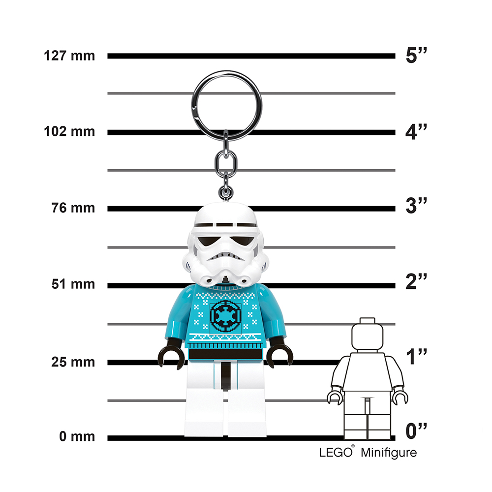 LEGO Star Wars Stormtrooper Holiday Sweater Minifigure Key Light (Keyring / Keychain) - Image 2