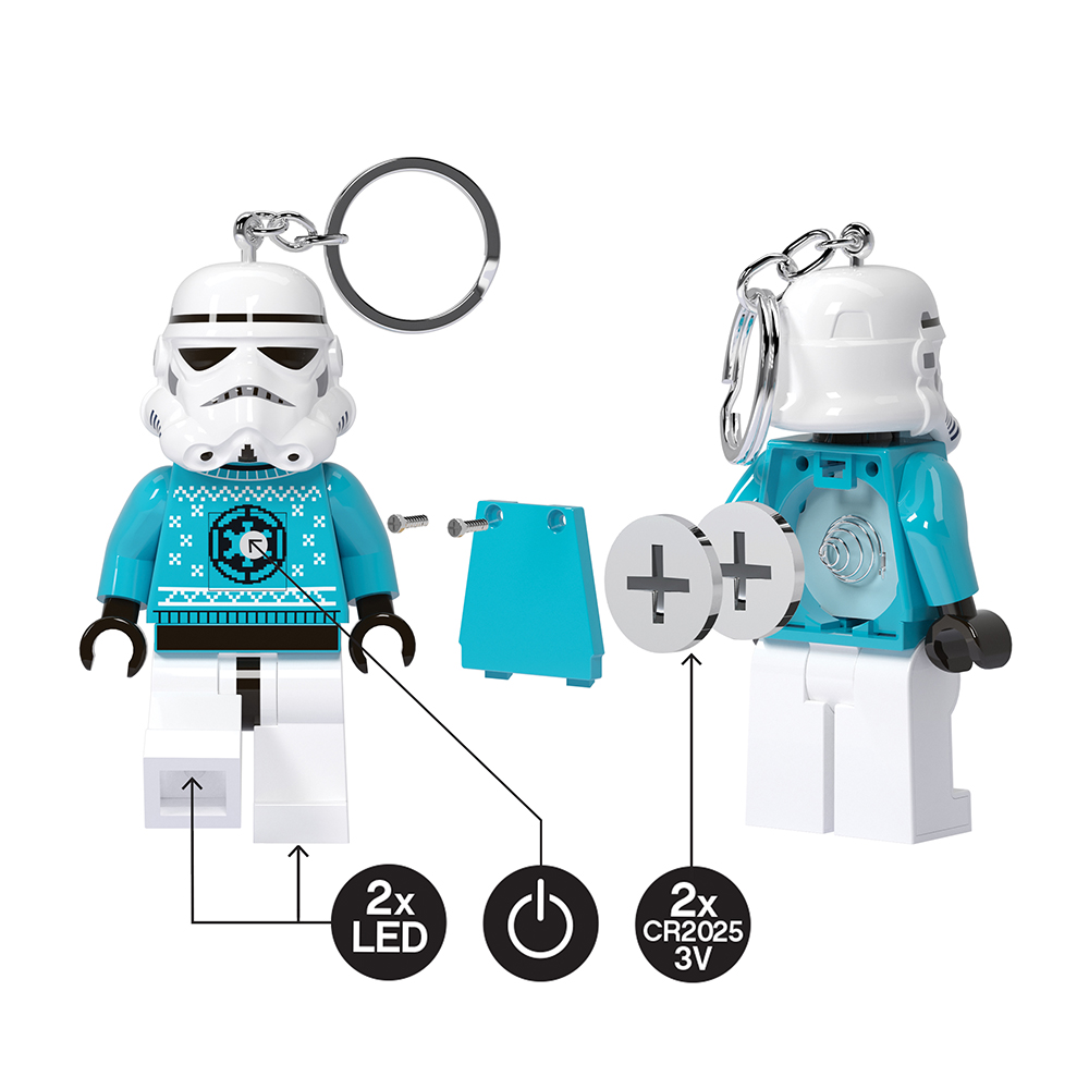 LEGO Star Wars Stormtrooper Holiday Sweater Minifigure Key Light (Keyring / Keychain) - Image 4