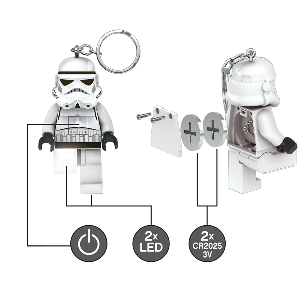 LEGO Star Wars Stormtrooper Minifigure Key Light (Keyring / Keychain) - Image 6
