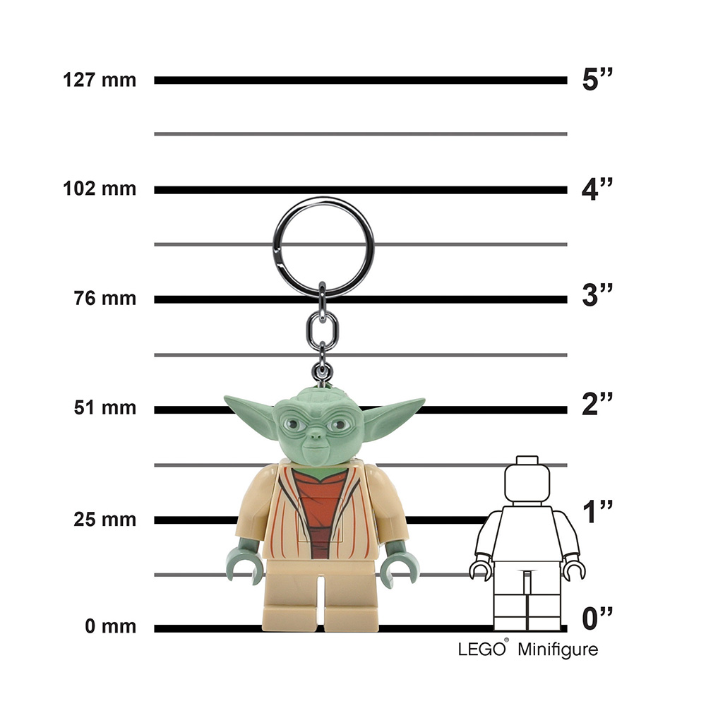 LEGO Star Wars Yoda Minifigure Key Light (Keyring / Keychain) - Image 2