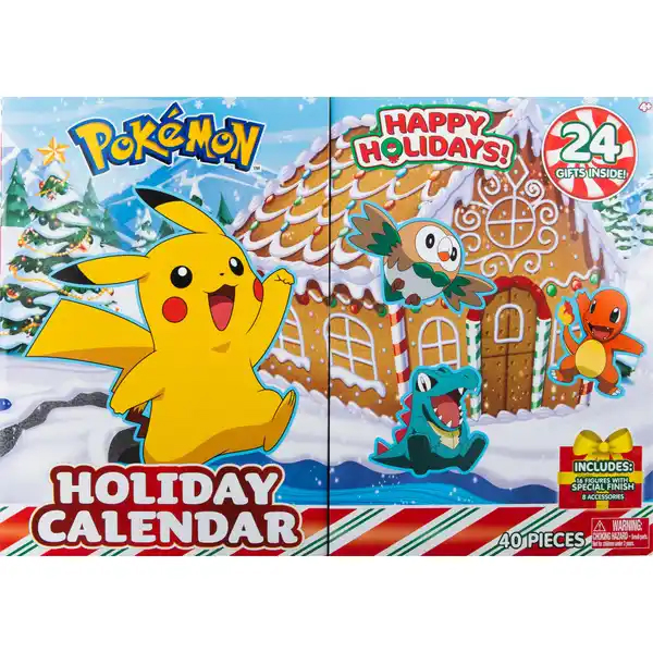 Pokemon Battle Figures Christmas Advent Calendar 2023 - 16x 5cm Characters + 8x Accessories - Image 1