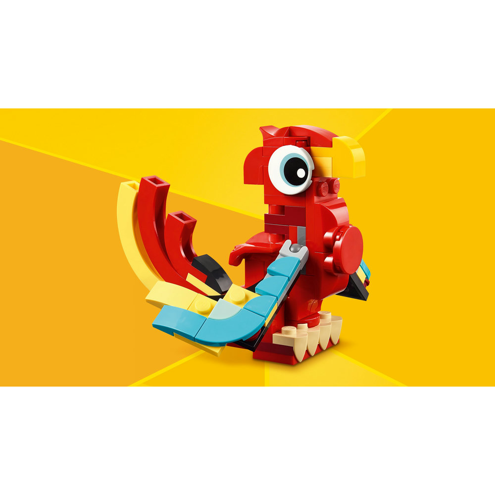 LEGO Creator Red Dragon 3in1 Animal Toy Set 31145 - Image 6